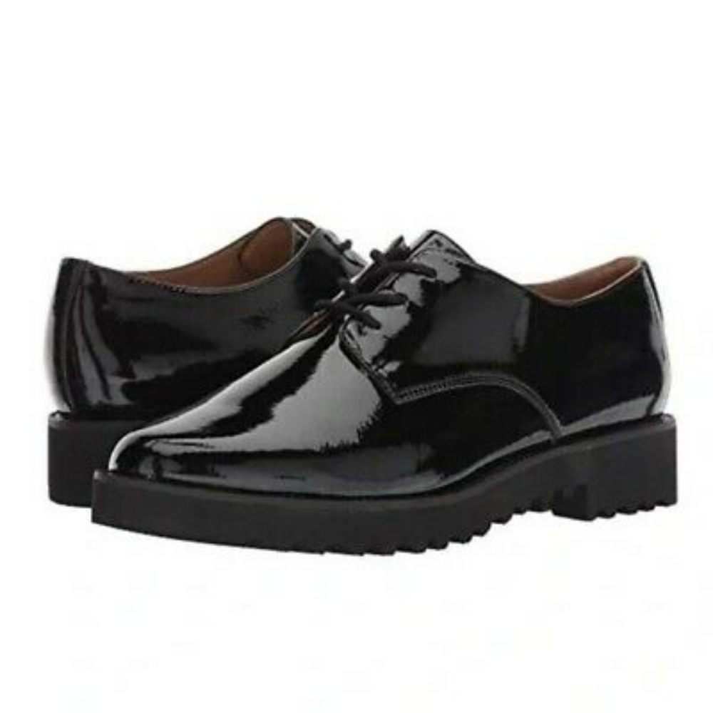 Franco Sarto 🖤 Conroe Black Patent Oxford Shoes - 8.5